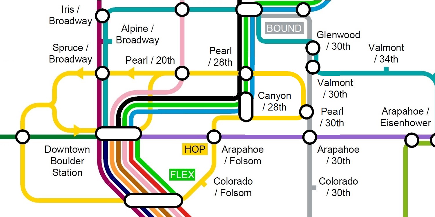 Boulder Transit Map Greater Denver Transit