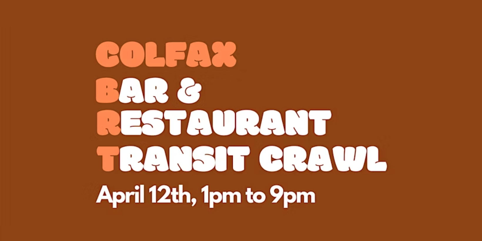 Colfax Bar & Restaurant Transit Crawl.