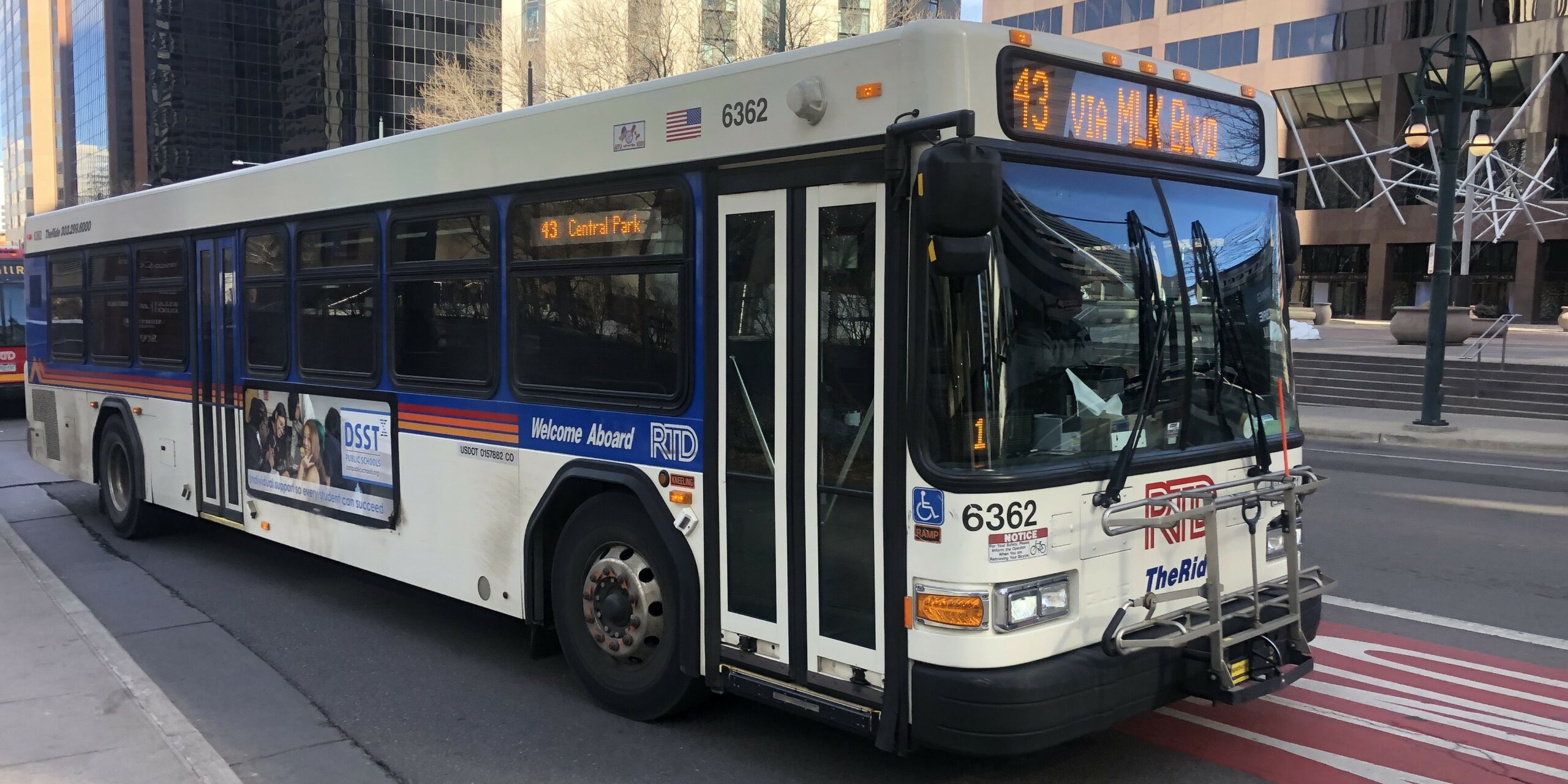 Route 43 bus in Downtown Denver.