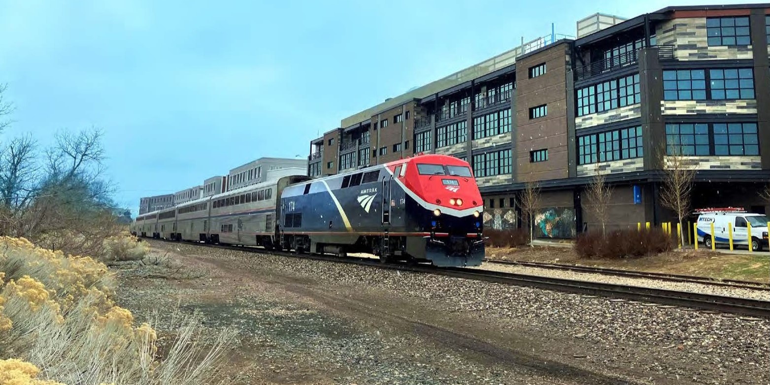 An Amtrak special train in Boulder on Mar 7th, 2024.