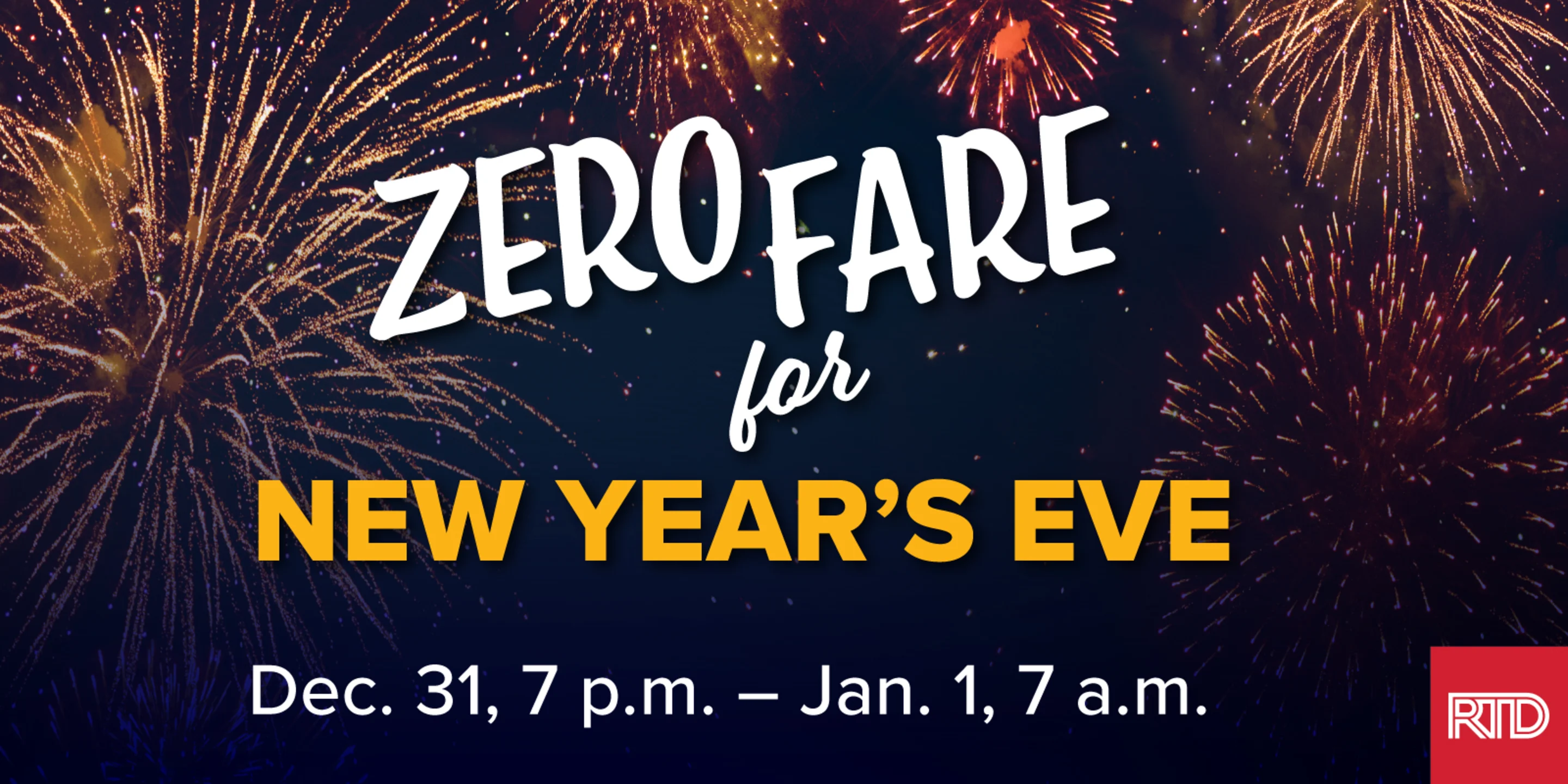 Zero Fare for New Year's Eve.