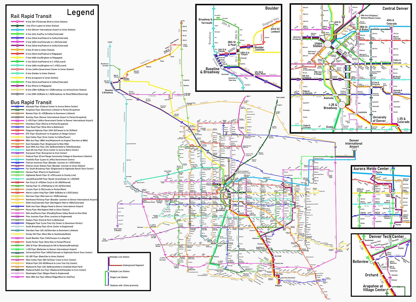 Aspirational RTD system map by Brent Mowery.