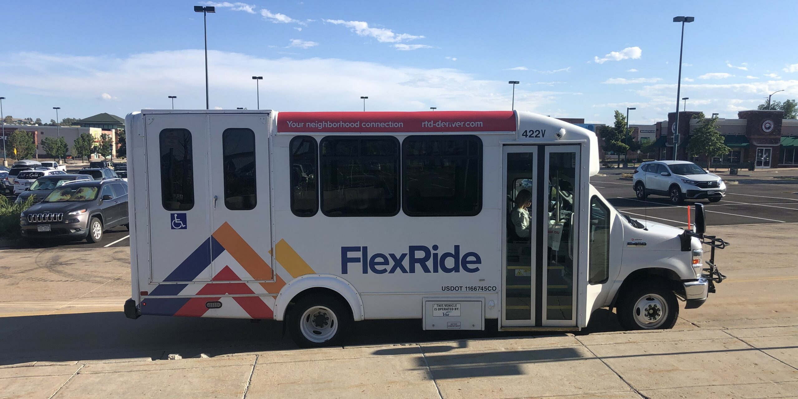 FlexRide cutaway bus.