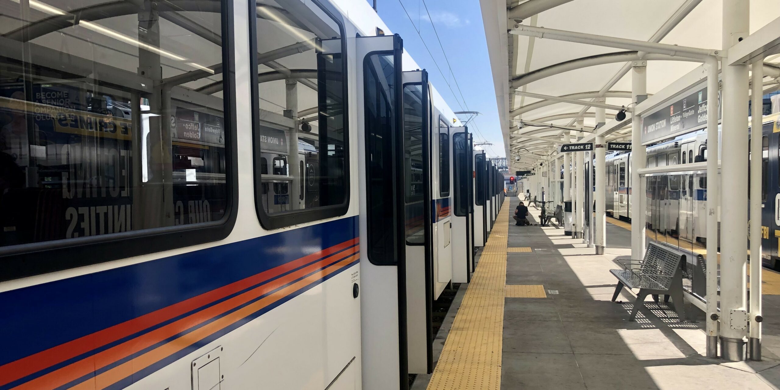 Light rail train at Union Station.