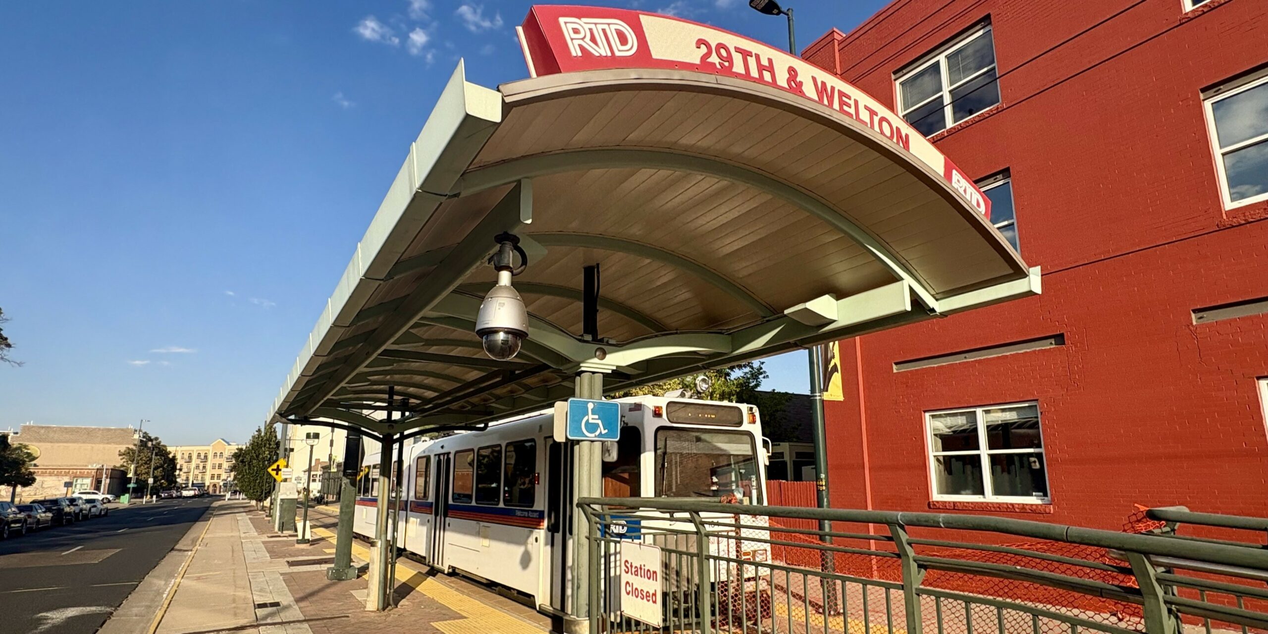 The closed station at 29th & Welton.