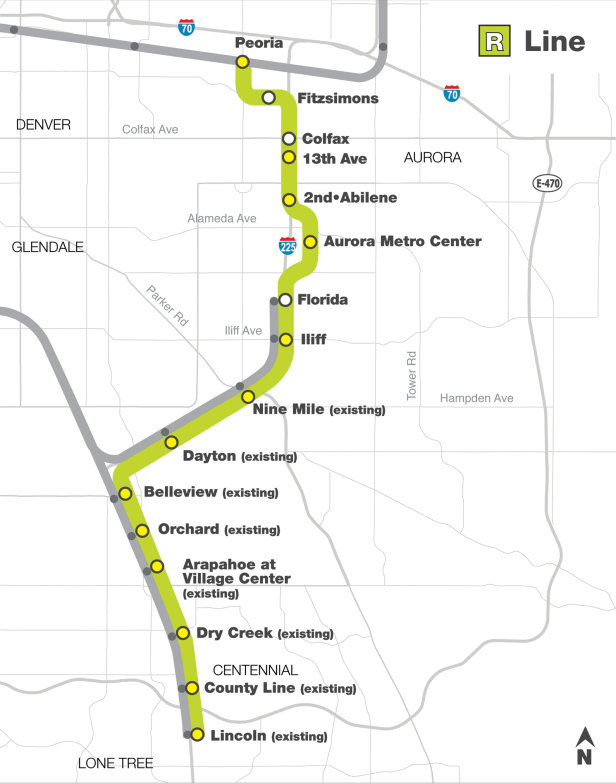 R Line map.