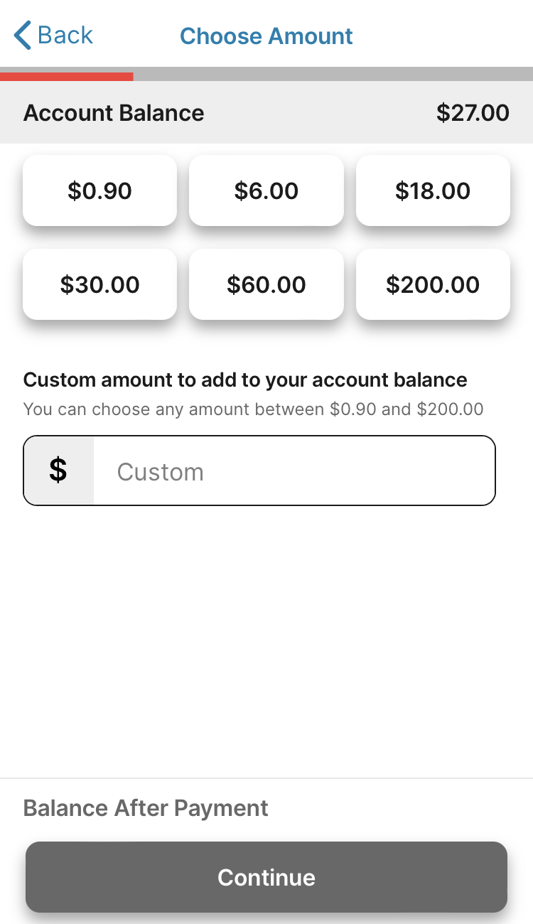 RTD MyRide App balance screenshot.